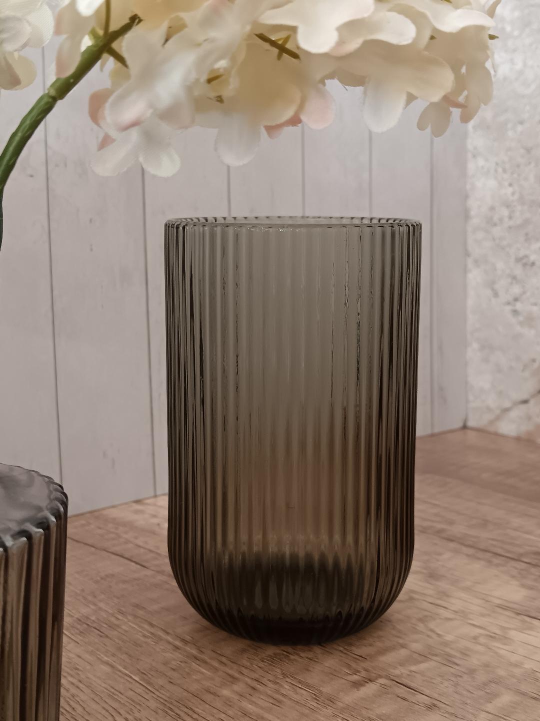 Vaso L Stripes Cinza