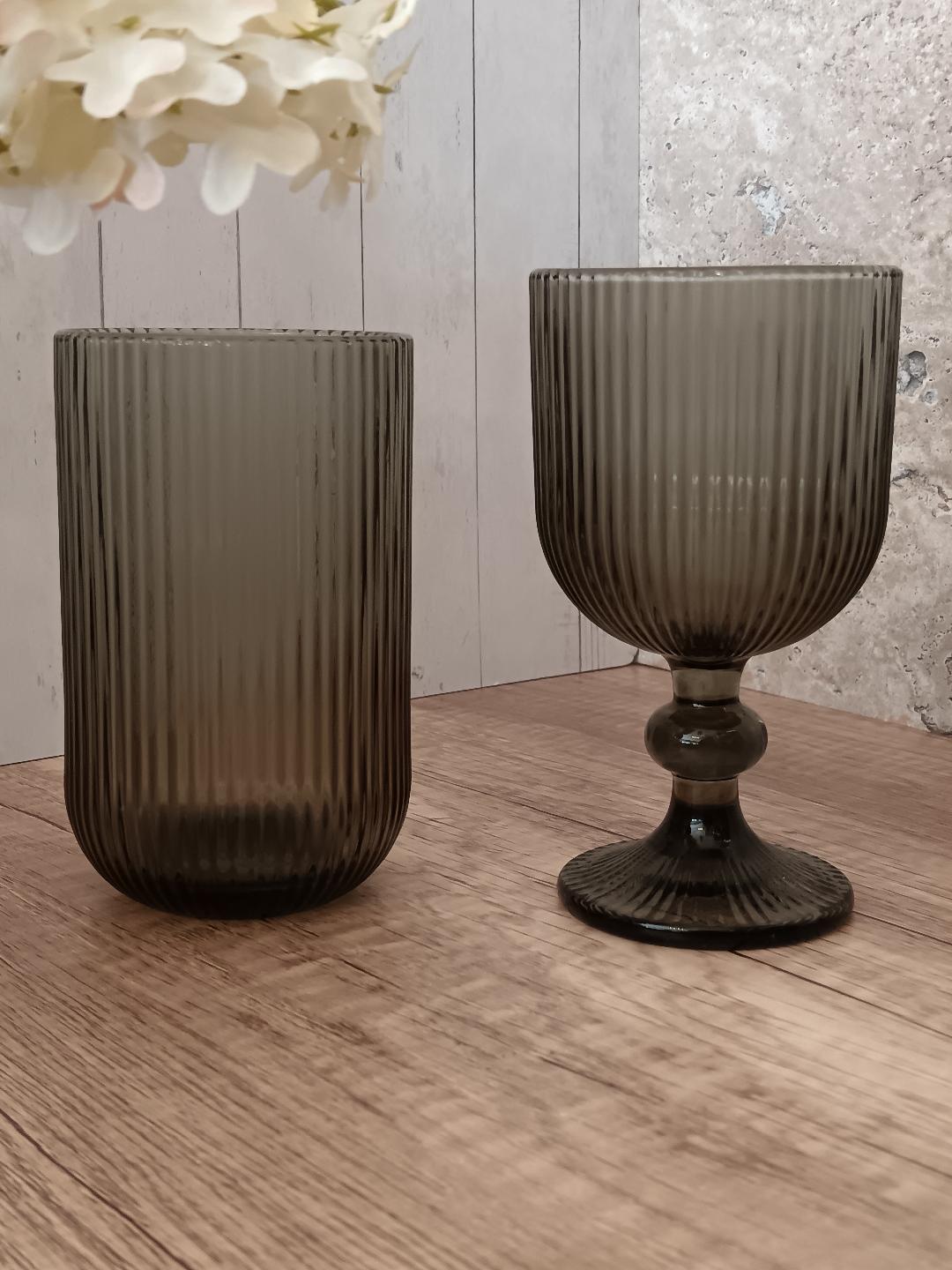 Vaso L Stripes Cinza